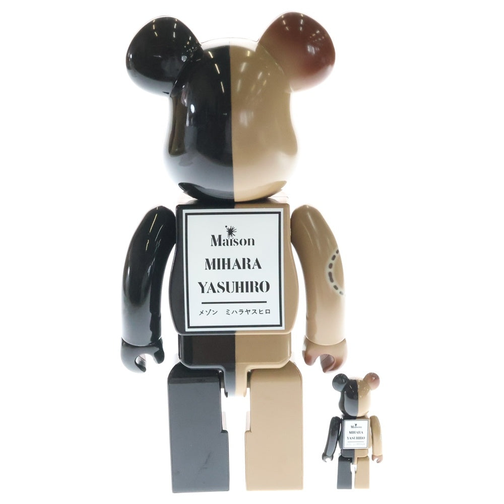 MEDICOM TOY(メディコムトイ) BE@RBRICK × MIHARAYASUHIRO 100% & 400% ベアブリック フィギュア 人形 ブラック/ブラウン