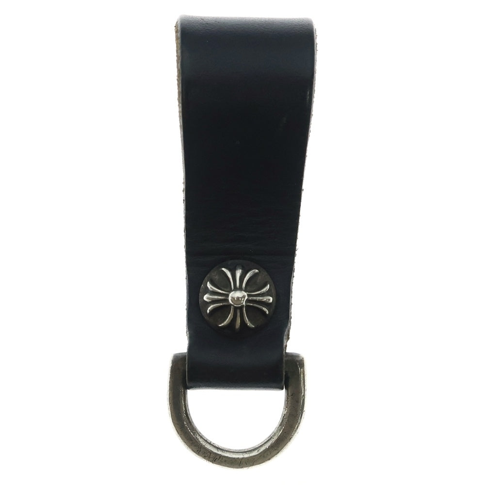 CHROME HEARTS(クロムハーツ) BELT LOOP D RING Dリング クロスボールベルトループ ブラック/シルバー BCA415
