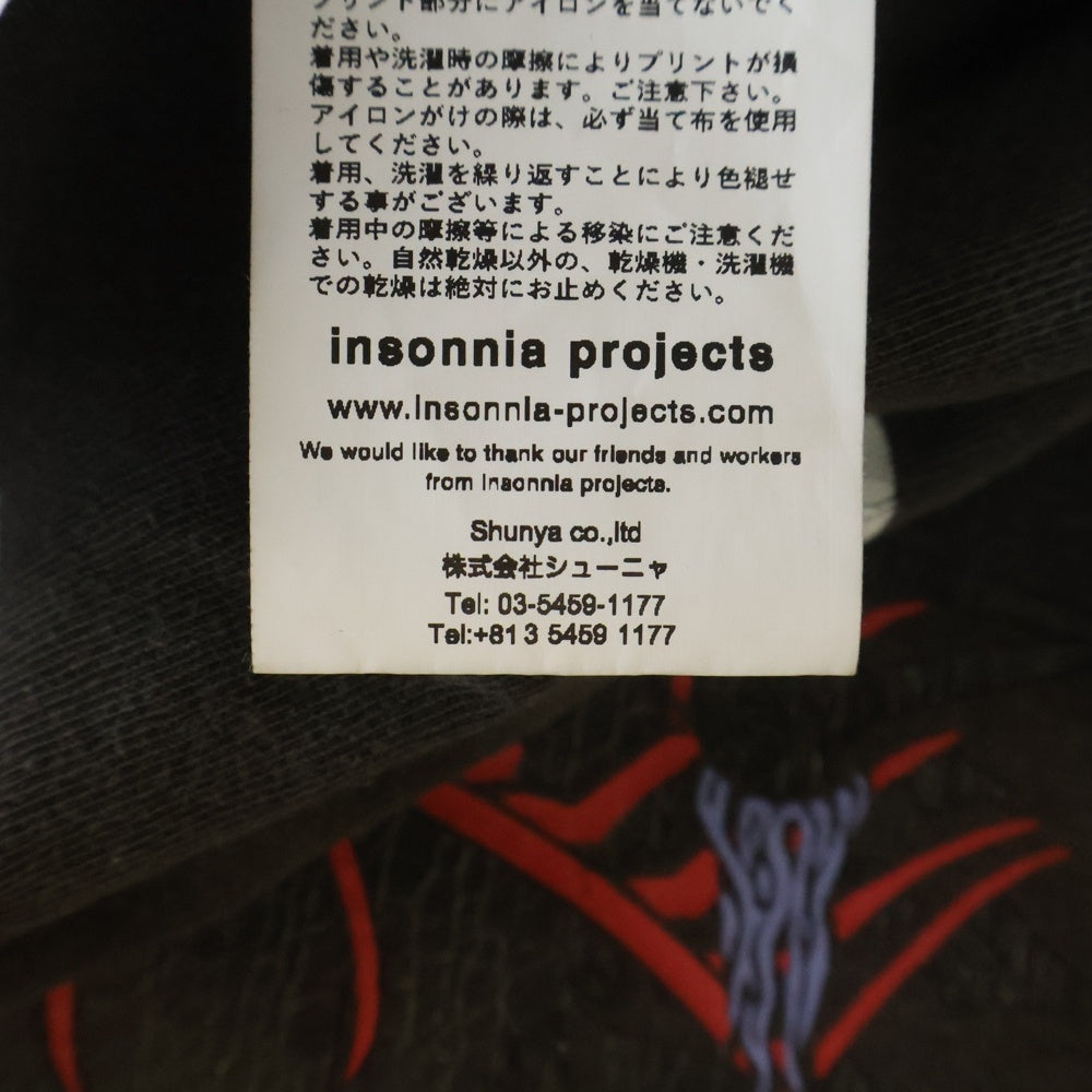 insonnia(インソニア) 25ss スマッシングパンプキンズ プリント Tシャツ カットソー グレー