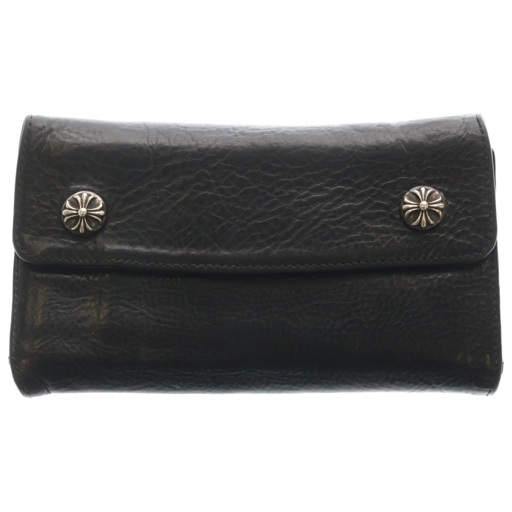 CHROME HEARTS(クロムハーツ) WAVE ウェーブ レザーウォレット 財布 ブラック BCA375