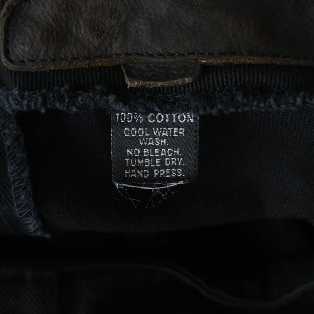 CHROME HEARTS(クロムハーツ) OLD FLEURKNEE ホースシューボタン フレアニーデニムパンツ ブラック レディース