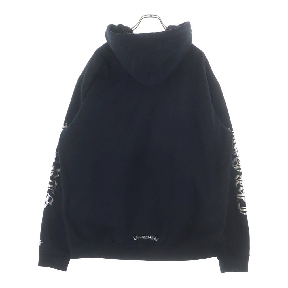 CHROME HEARTS(クロムハーツ) SWTSHRT PLVR オンライン限定 袖ロゴプリント プルオーバーパーカー ブラック
