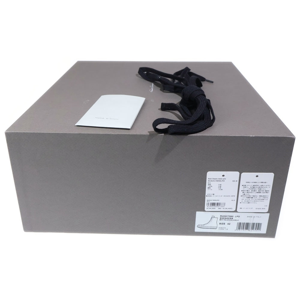 Rick Owens(リックオウエンス) SNEAKERS スニーカーズ レザー ハイカットスニーカー RU02C7890 LPO ブラック