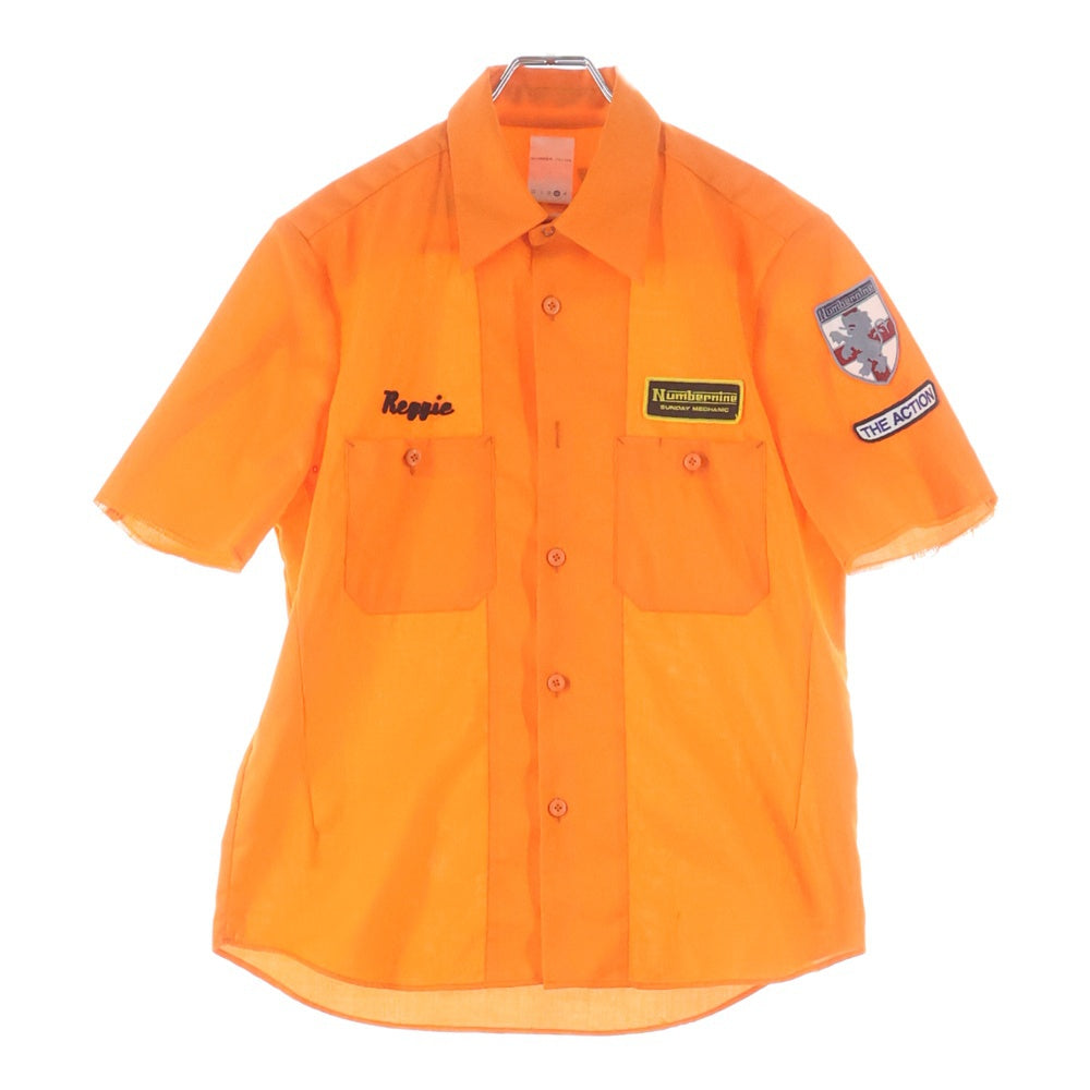 NUMBER (N)INE(ナンバーナイン) (N)INE EXTRA HEAVY Nomex Kevlar Mechanic Shirt エクストラヘビー期 メカニックシャツ オレンジ