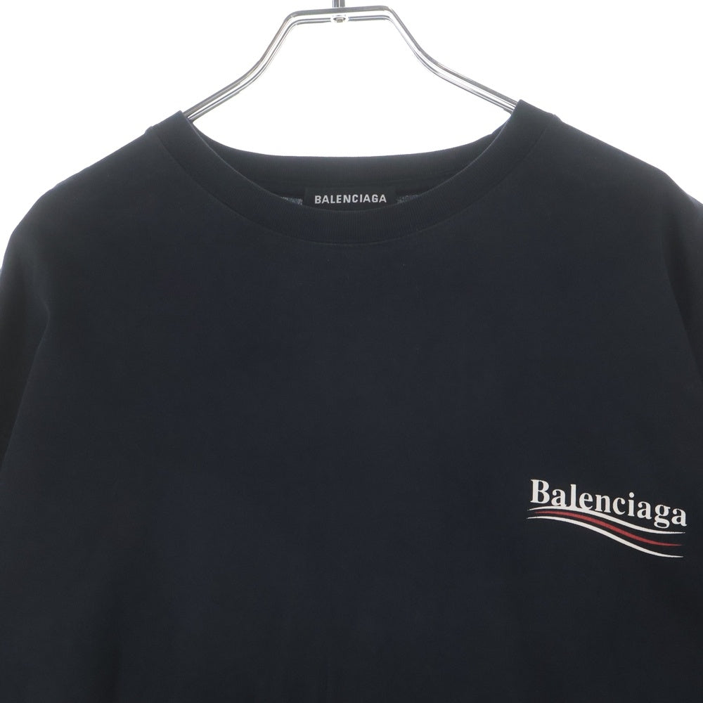 BALENCIAGA(バレンシアガ) 17AW Campain Logo tee キャンペーンロゴ 半袖Tシャツ カットソー ブラック 508203 TAV44