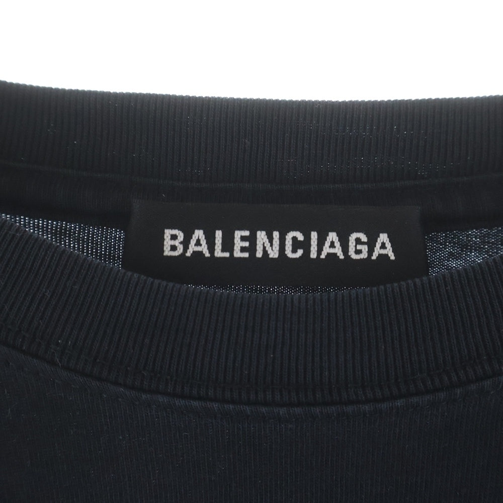 BALENCIAGA(バレンシアガ) 17AW Campain Logo tee キャンペーンロゴ 半袖Tシャツ カットソー ブラック 508203 TAV44