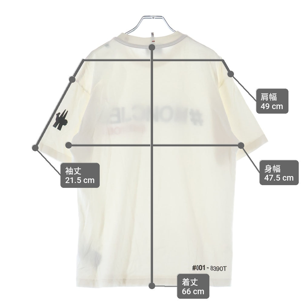 MONCLER(モンクレール) MANICA CORTA フロントラバーロゴ 半袖Tシャツ カットソー ブラック H20978C00005 8390T