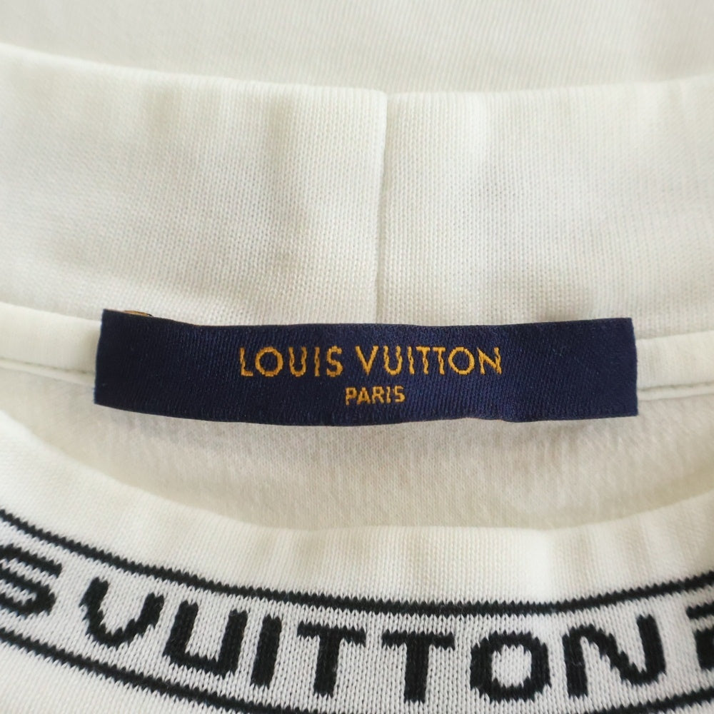 LOUIS VUITTON(ルイヴィトン) 19SS ネックロゴ コットン クルーネック 長袖Tシャツ カットソー ホワイト RM191M HUC HGY02W