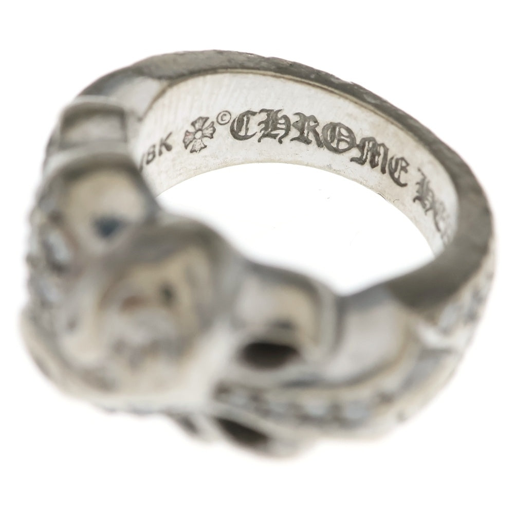 CHROME HEARTS(クロムハーツ) 18K FLRL CRS HRT P DIA フローラルハート PAVEダイヤ ホワイトゴールドリング 7号