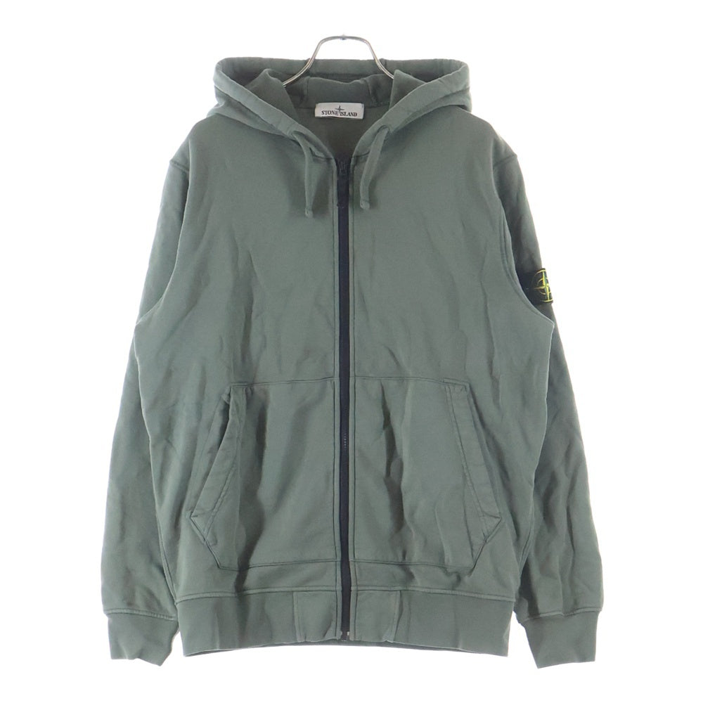 STONE ISLAND(ストーンアイランド) コンパスロゴ ジップアップパーカー グリーン 801564251