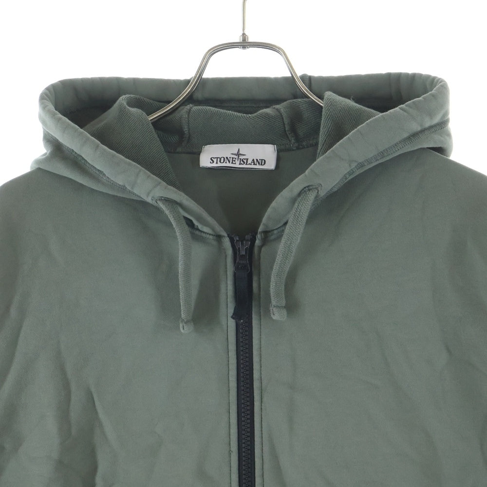 STONE ISLAND(ストーンアイランド) コンパスロゴ ジップアップパーカー グリーン 801564251