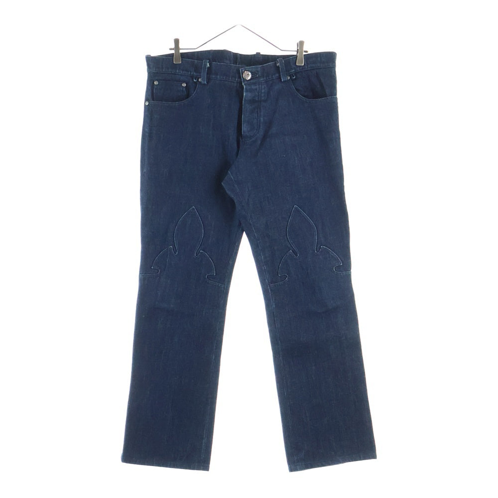 CHROME HEARTS(クロムハーツ) FLEURKNEE DNM PANTS フレアニー スクロールラベル デニムパンツ インディゴ
