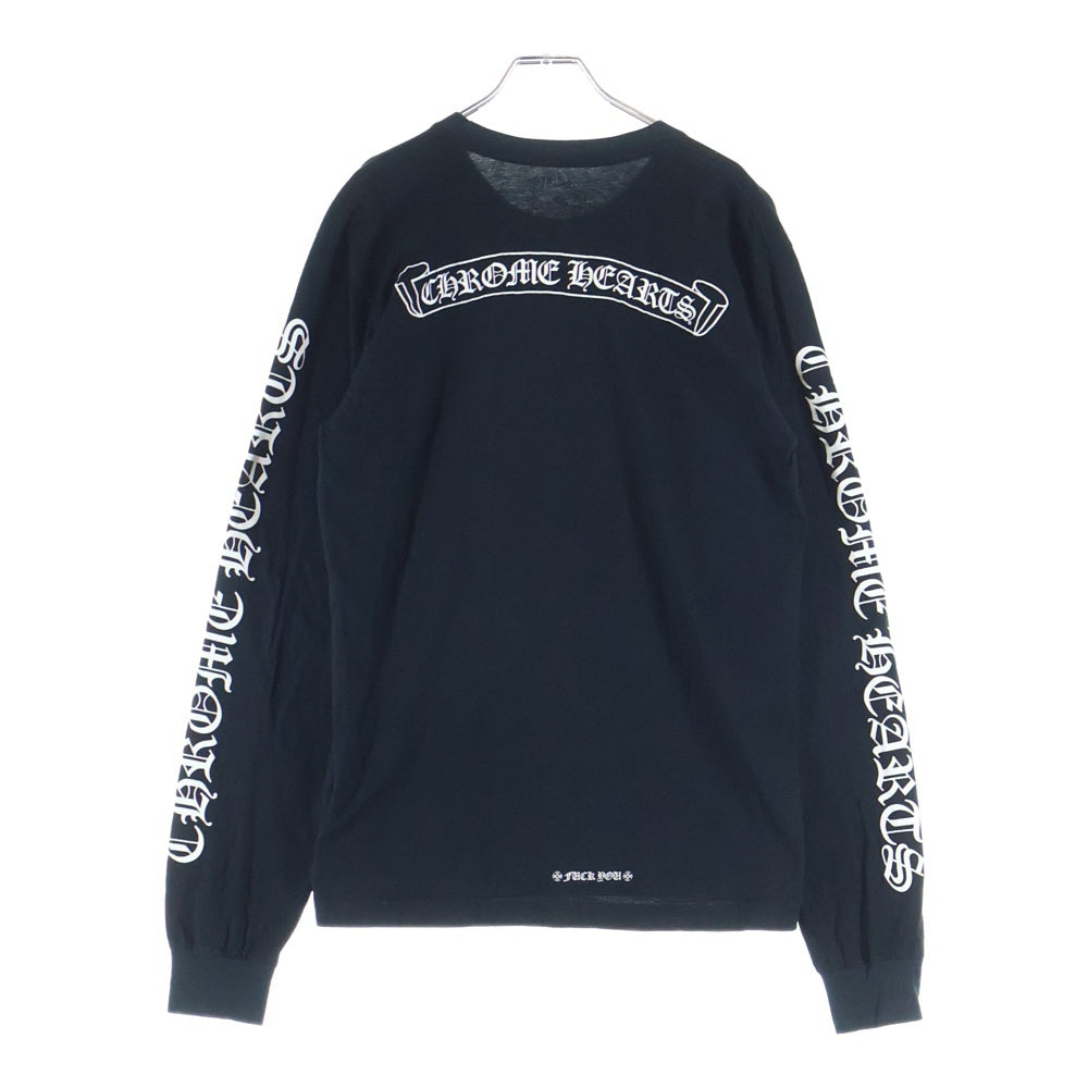 CHROME HEARTS(クロムハーツ) CH SCROLL LOGO L/S TEE スクロールロゴ アームプリント長袖Tシャツ ブラック