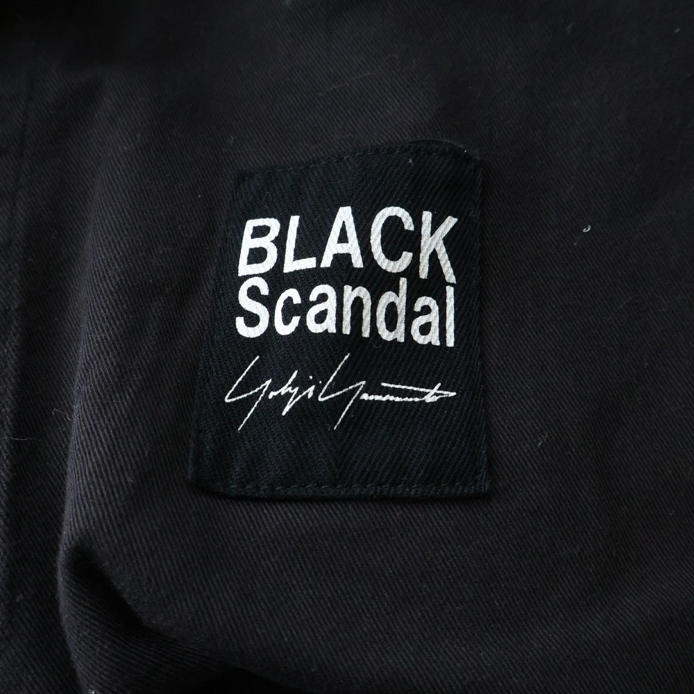BLACK Scandal Yohji Yamamoto(ブラックスキャンダルヨウジヤマモト) コットンワイドペインターパンツ ブラック HO-P99-040
