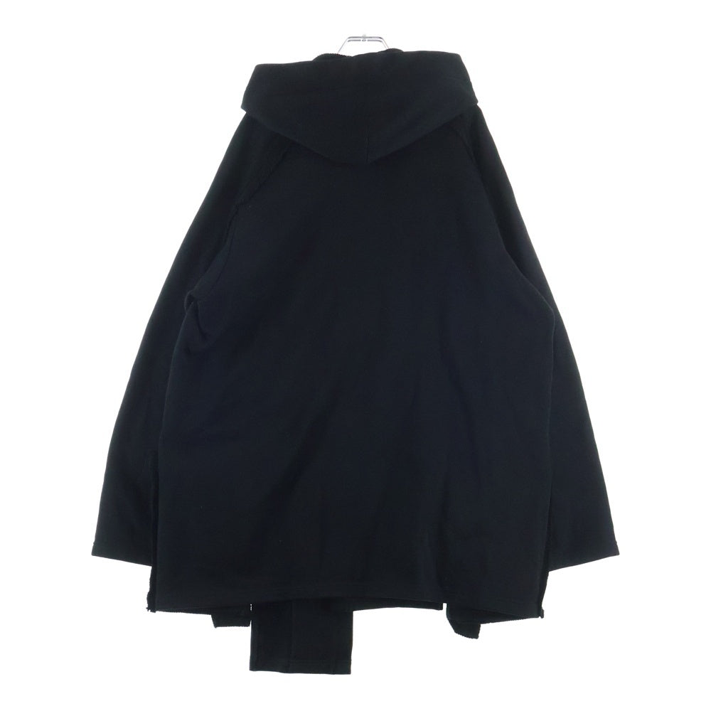Yohji Yamamoto POUR HOMME(ヨウジヤマモト プールオム) 再構築 オーバー ジップパーカー ブラック HP-T36-083