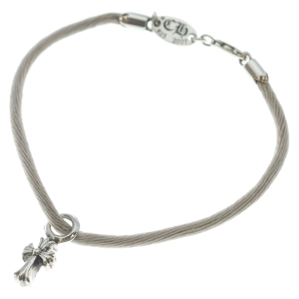 CHROME HEARTS(クロムハーツ) KZ BRACELET HRT KZ ケーゼット CHスタック シルクブレスレット ホワイト/シルバー