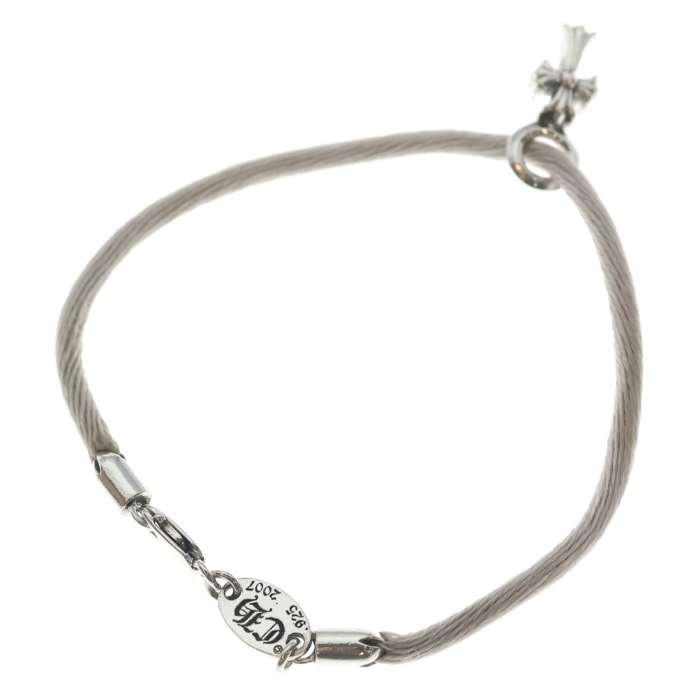 CHROME HEARTS(クロムハーツ) KZ BRACELET HRT KZ ケーゼット CHスタック シルクブレスレット ホワイト/シルバー