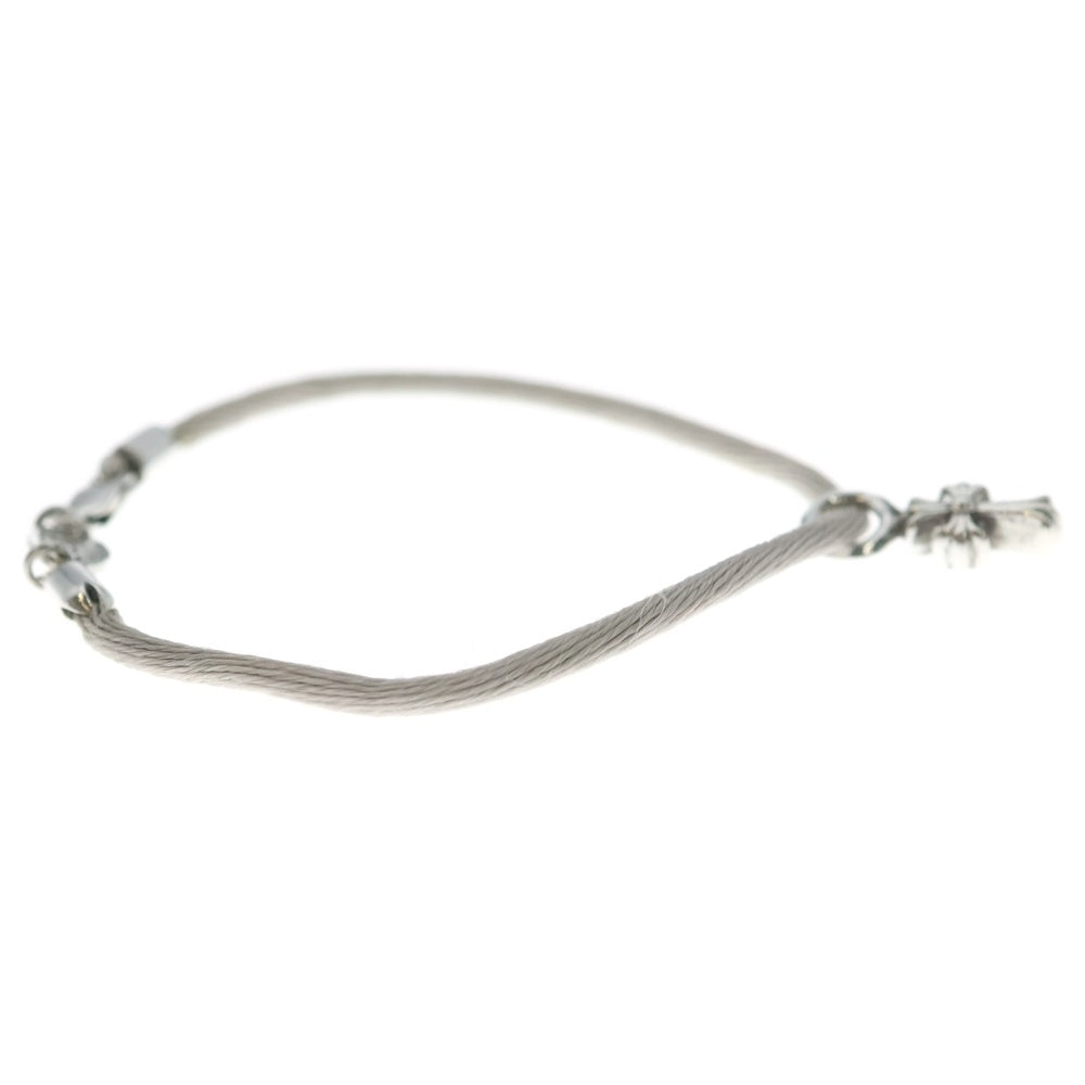 CHROME HEARTS(クロムハーツ) KZ BRACELET HRT KZ ケーゼット CHスタック シルクブレスレット ホワイト/シルバー
