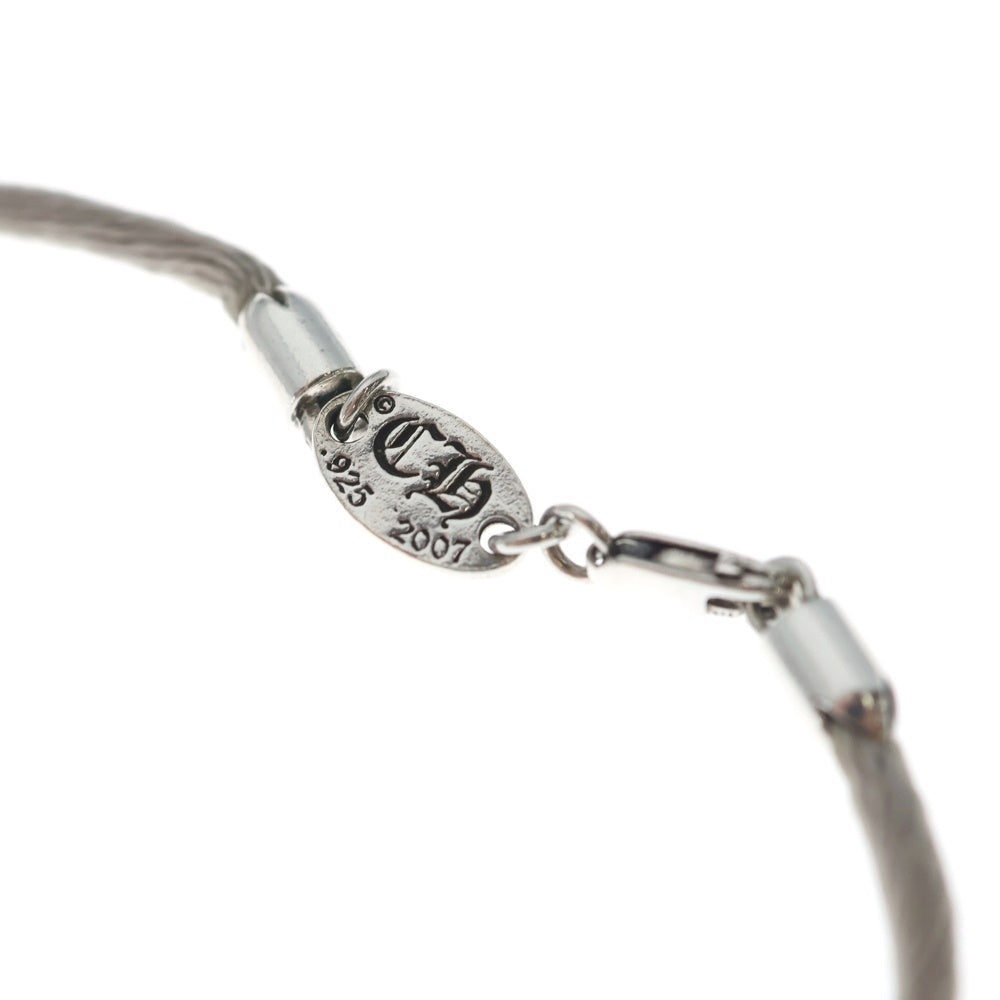 CHROME HEARTS(クロムハーツ) KZ BRACELET HRT KZ ケーゼット CHスタック シルクブレスレット ホワイト/シルバー