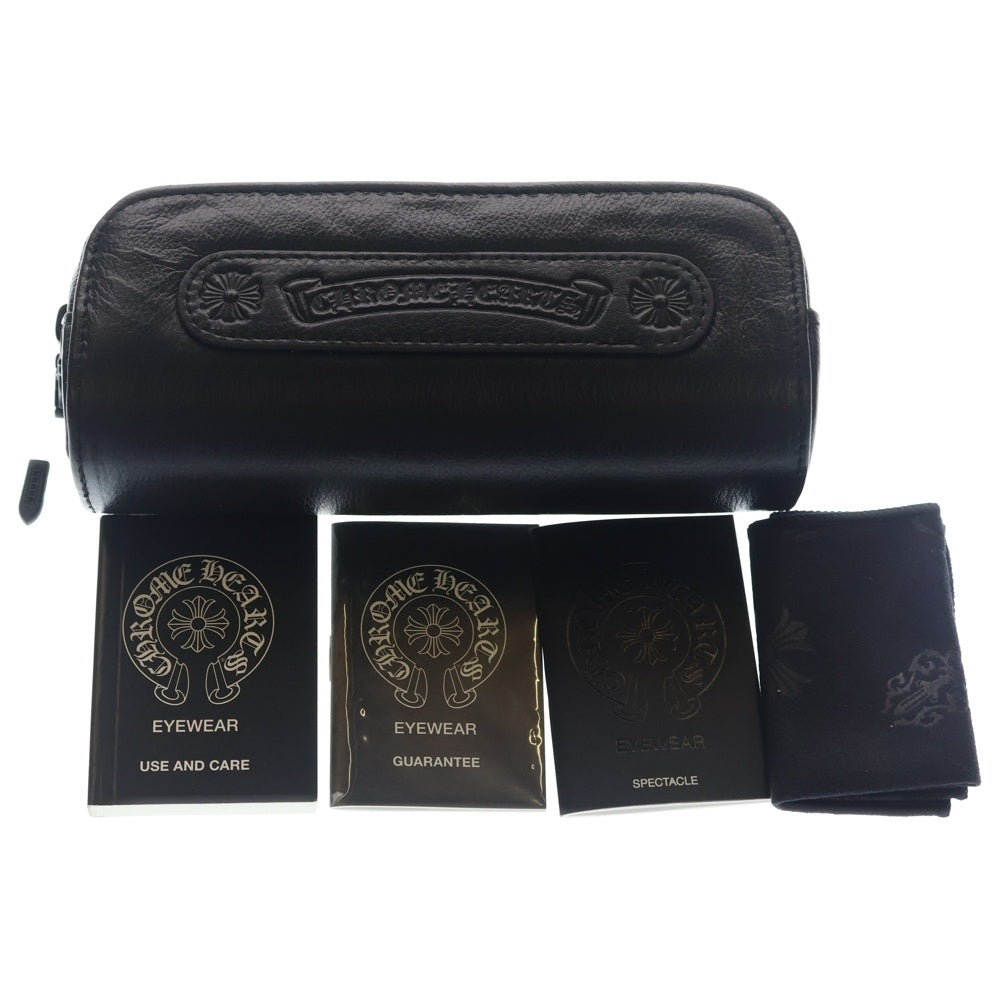 CHROME HEARTS(クロムハーツ) DROP BOX ドロップボックス CHプラステンプル ウェリントンフレーム メガネ サングラス メガネ 眼鏡 ブラック/シルバー