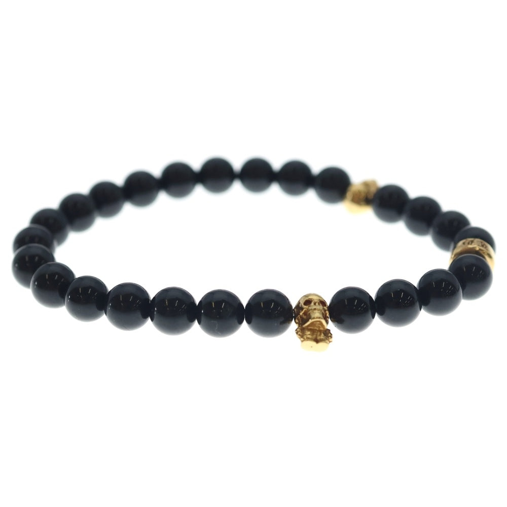 CHROME HEARTS(クロムハーツ) 22K 6mm BEAD 6mmビーズブレス FOTI BEAD84 フォティビーズ ブレスレット ブラック/ゴールド