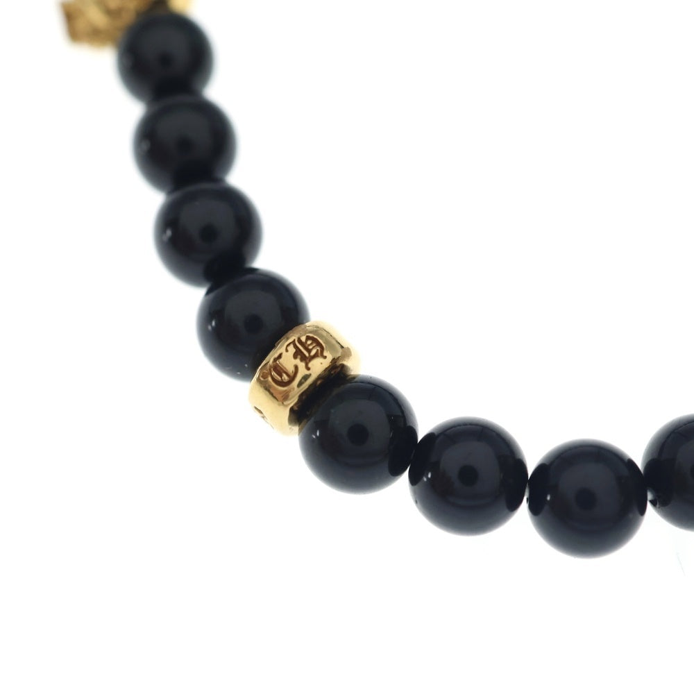 CHROME HEARTS(クロムハーツ) 22K 6mm BEAD 6mmビーズブレス FOTI BEAD84 フォティビーズ ブレスレット ブラック/ゴールド