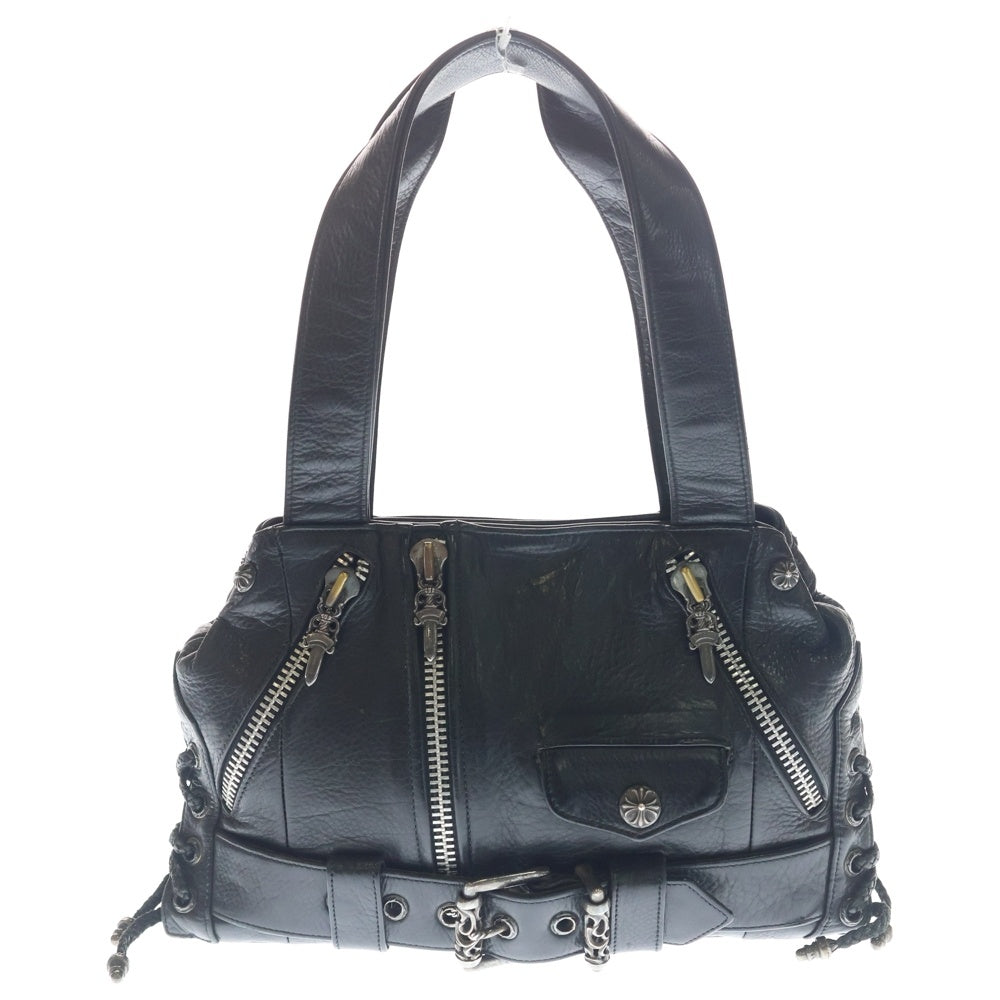 CHROME HEARTS(クロムハーツ) JJ DEAN SMALL JJディーン スモール レザーライダースハンドバッグ ブラック レディース