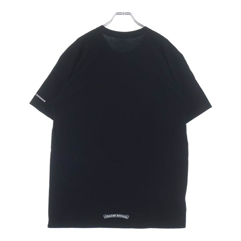 CHROME HEARTS(クロムハーツ) NECK LOGO TEE ネックロゴプリント半袖Tシャツ ブラック