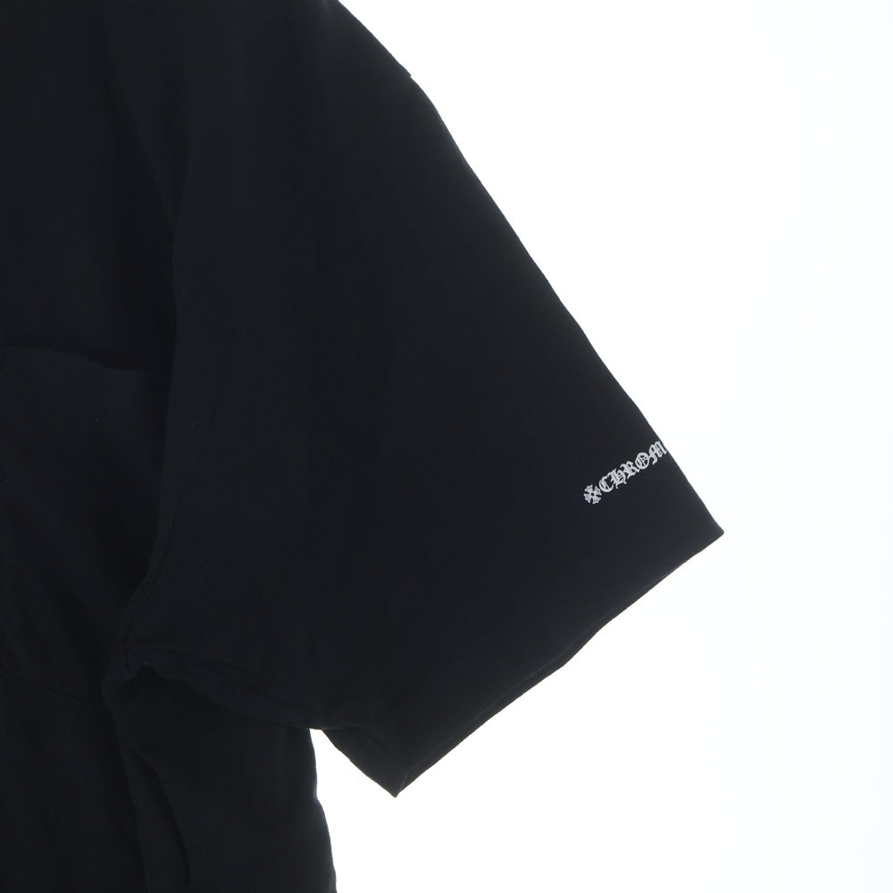 CHROME HEARTS(クロムハーツ) NECK LOGO TEE ネックロゴプリント半袖Tシャツ ブラック
