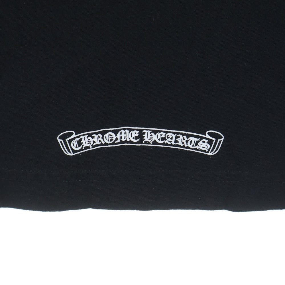 CHROME HEARTS(クロムハーツ) NECK LOGO TEE ネックロゴプリント半袖Tシャツ ブラック