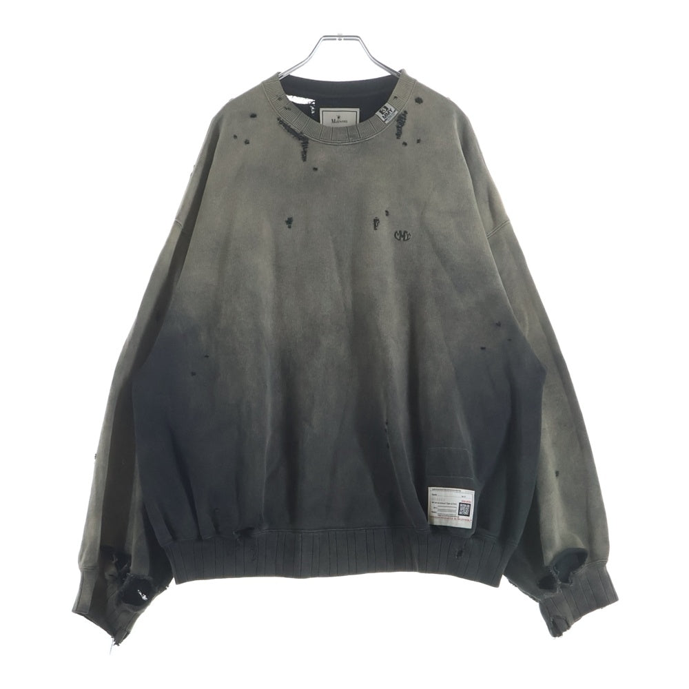 MAISON MIHARAYASUHIRO(メゾンミハラヤスヒロ) フェイデッド スウェットシャツ トレーナー カーキ A12PO542