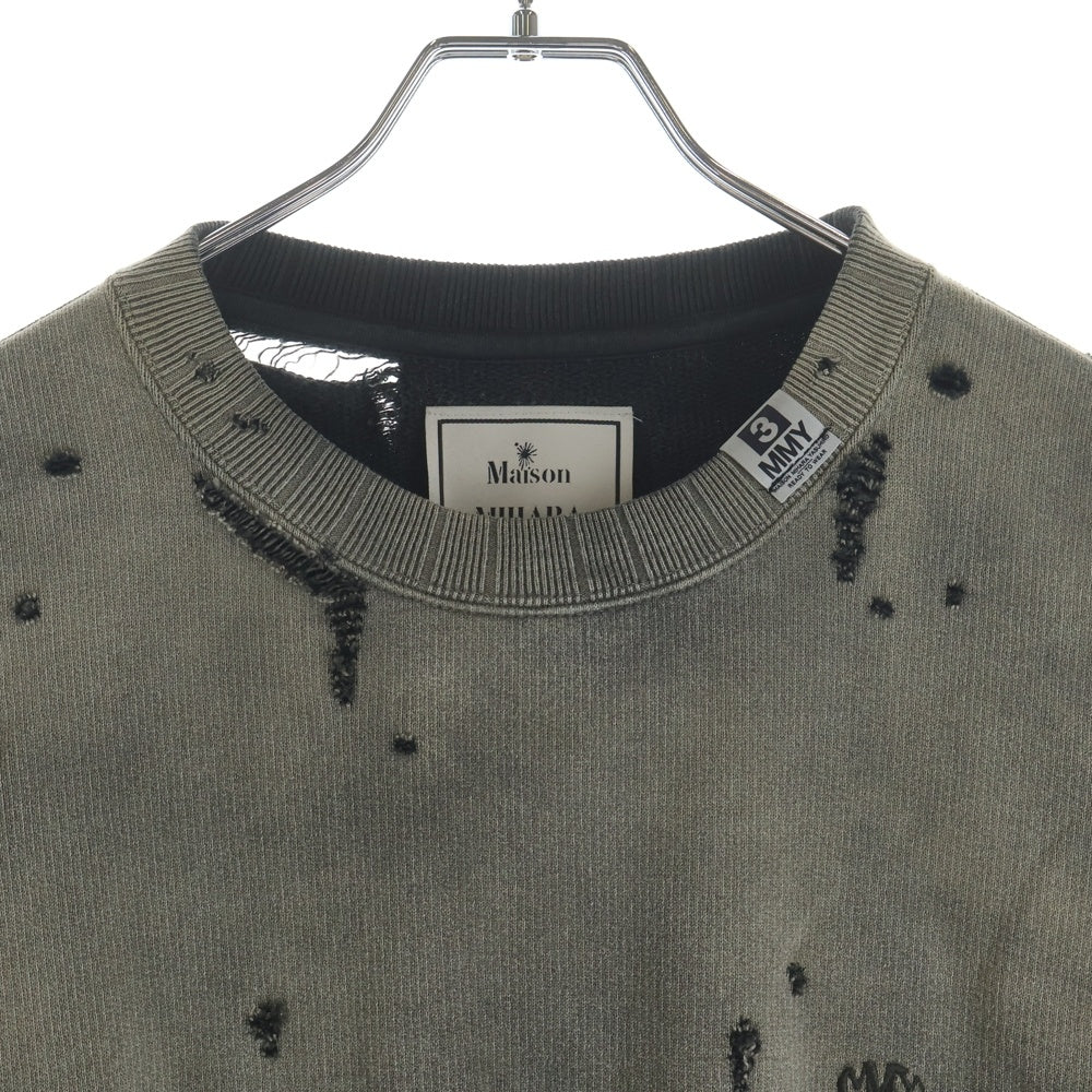 MAISON MIHARAYASUHIRO(メゾンミハラヤスヒロ) フェイデッド スウェットシャツ トレーナー カーキ A12PO542