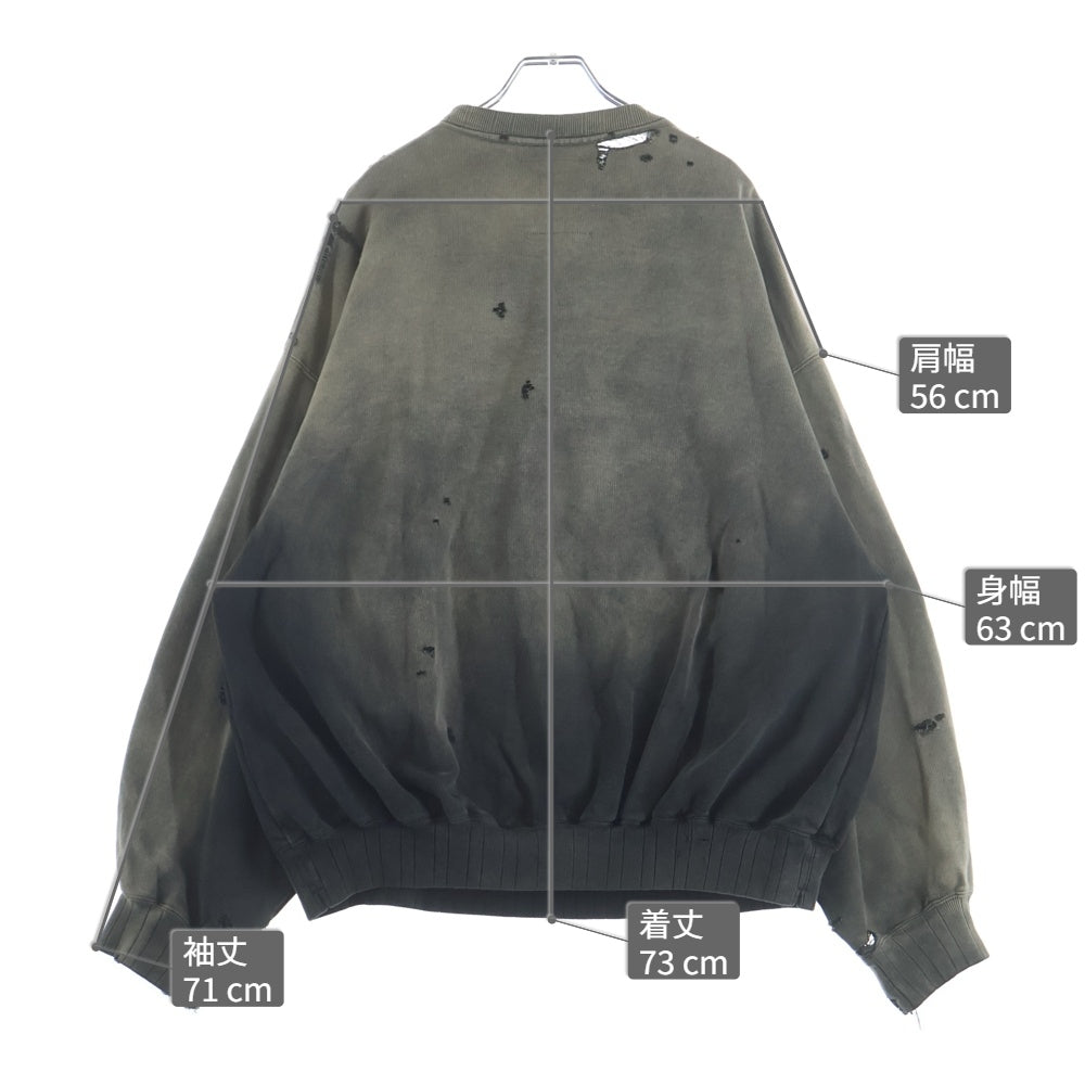 MAISON MIHARAYASUHIRO(メゾンミハラヤスヒロ) フェイデッド スウェットシャツ トレーナー カーキ A12PO542