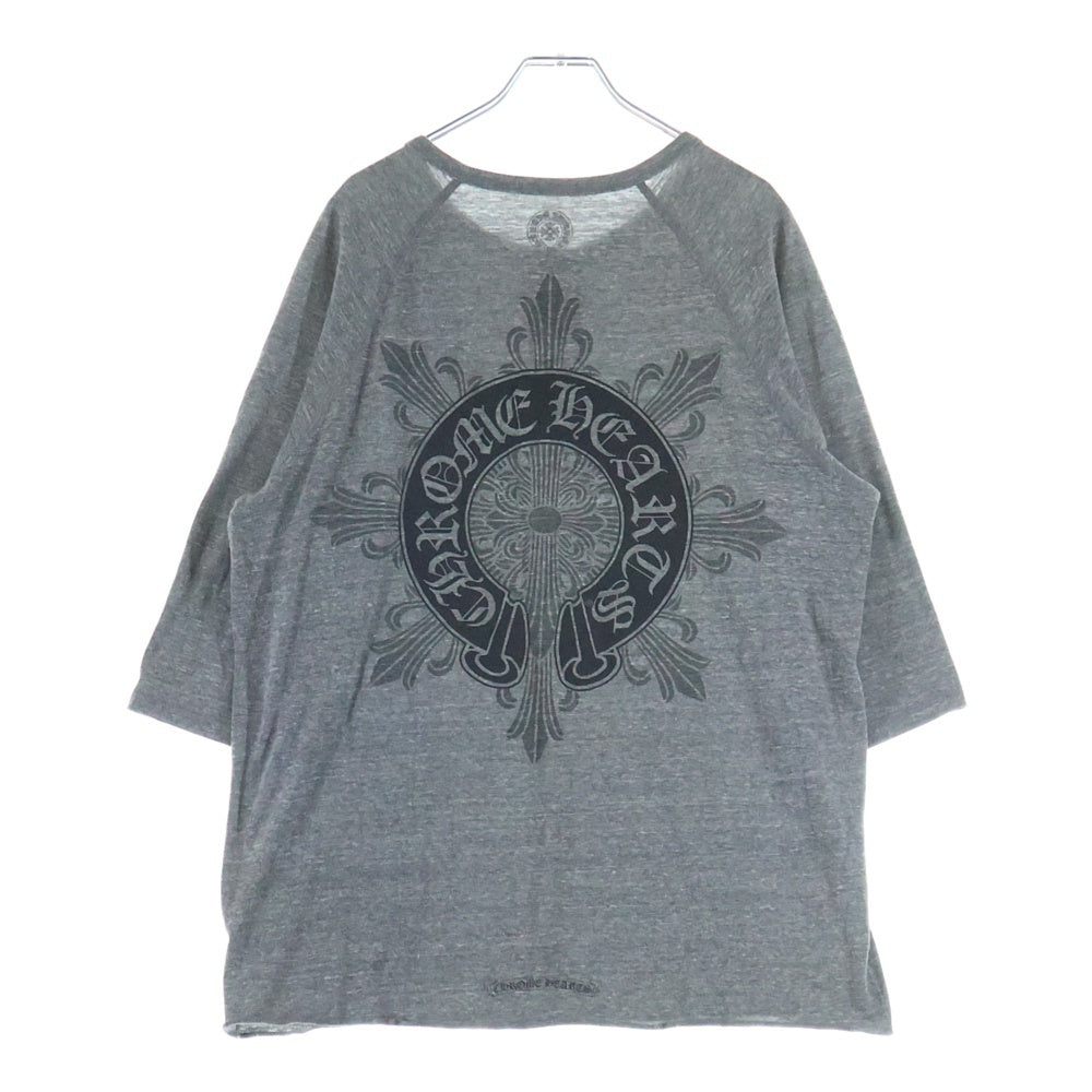 CHROME HEARTS(クロムハーツ) OLD オールド ホースシュー ヘンリーネック 半袖Tシャツ グレー