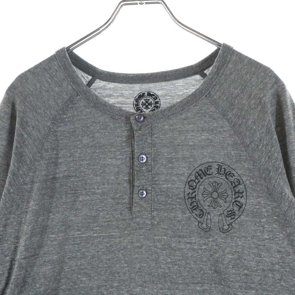 CHROME HEARTS(クロムハーツ) OLD オールド ホースシュー ヘンリーネック 半袖Tシャツ グレー