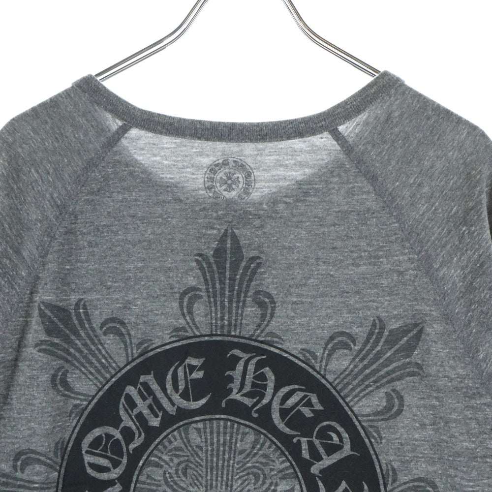 CHROME HEARTS(クロムハーツ) OLD オールド ホースシュー ヘンリーネック 半袖Tシャツ グレー