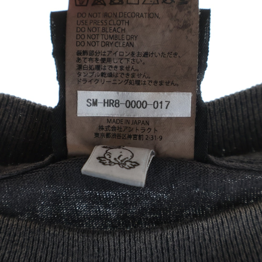 SAINT MICHAEL(セントマイケル) 25SS フロントプリント 半袖Tシャツ ブラック SM-HR8-0000-017