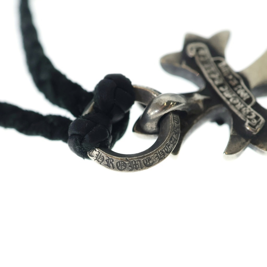 CHROME HEARTS(クロムハーツ) DBL CH PRS ダブル CHプラス ペンダントトップWレザーブレイド シルバー