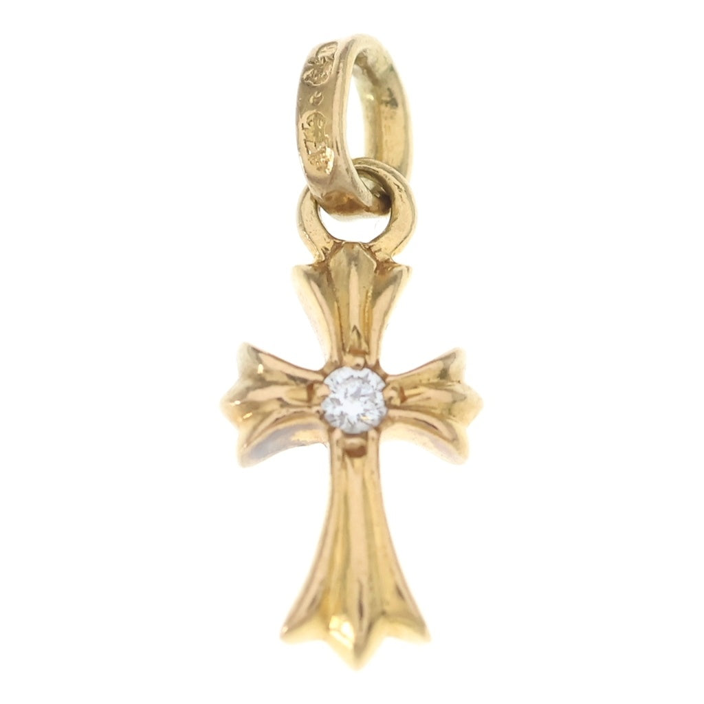 CHROME HEARTS(クロムハーツ) 22K CRS BBYFAT DIA ベイビーファットクロス 両面1ダイヤ ペンダントトップ ゴールド BCA034