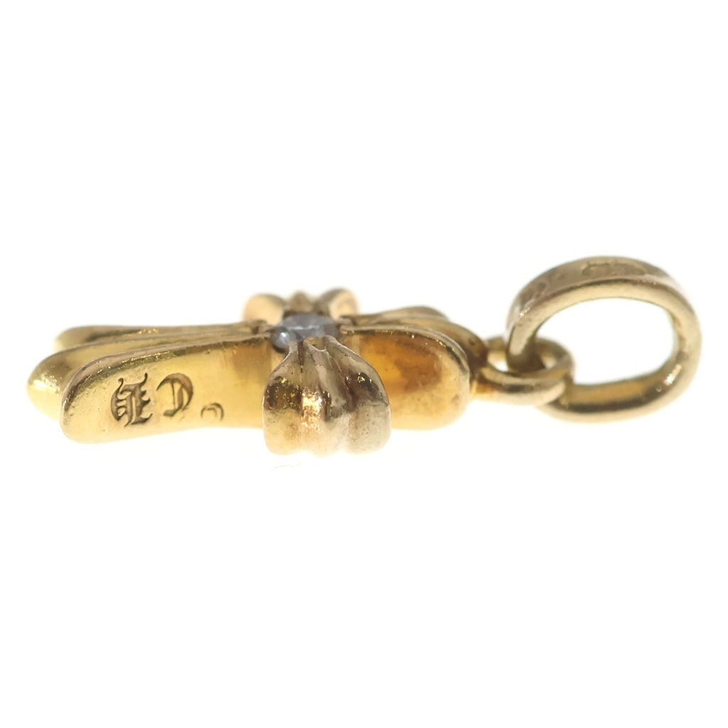 CHROME HEARTS(クロムハーツ) 22K CRS BBYFAT DIA ベイビーファットクロス 両面1ダイヤ ペンダントトップ ゴールド BCA034