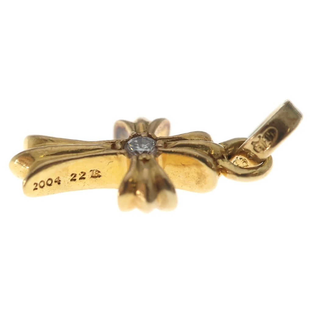 CHROME HEARTS(クロムハーツ) 22K CRS BBYFAT DIA ベイビーファットクロス 両面1ダイヤ ペンダントトップ ゴールド BCA034