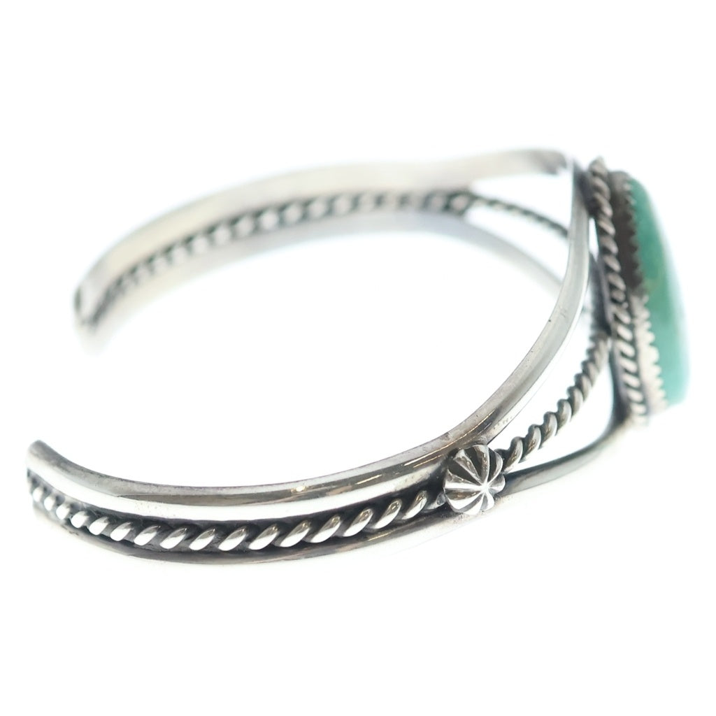 INDIAN JEWELRY(インディアンジュエリー) Arnold Goodluck アーノルドグッドラック作 ターコイズバングル シルバー