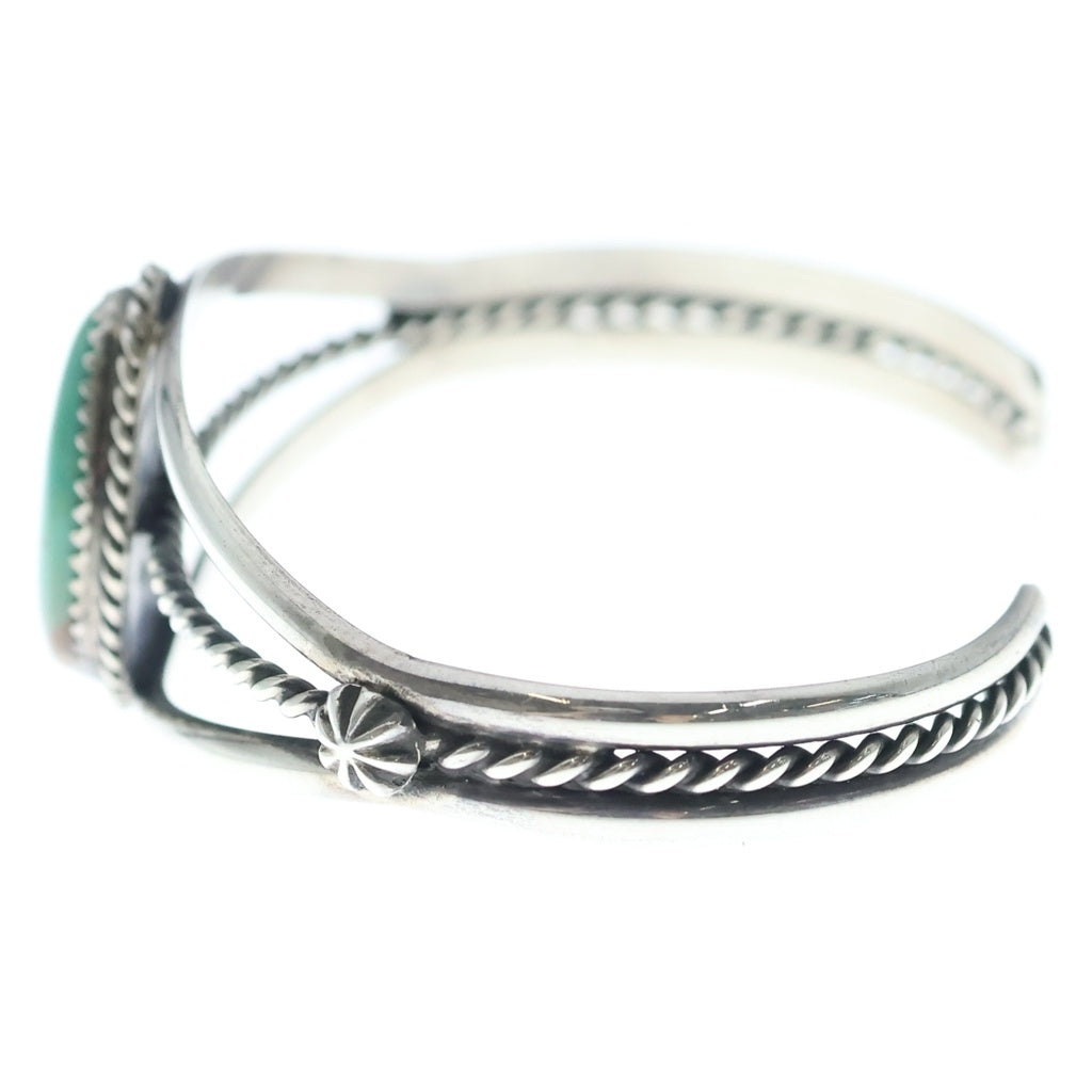 INDIAN JEWELRY(インディアンジュエリー) Arnold Goodluck アーノルドグッドラック作 ターコイズバングル シルバー