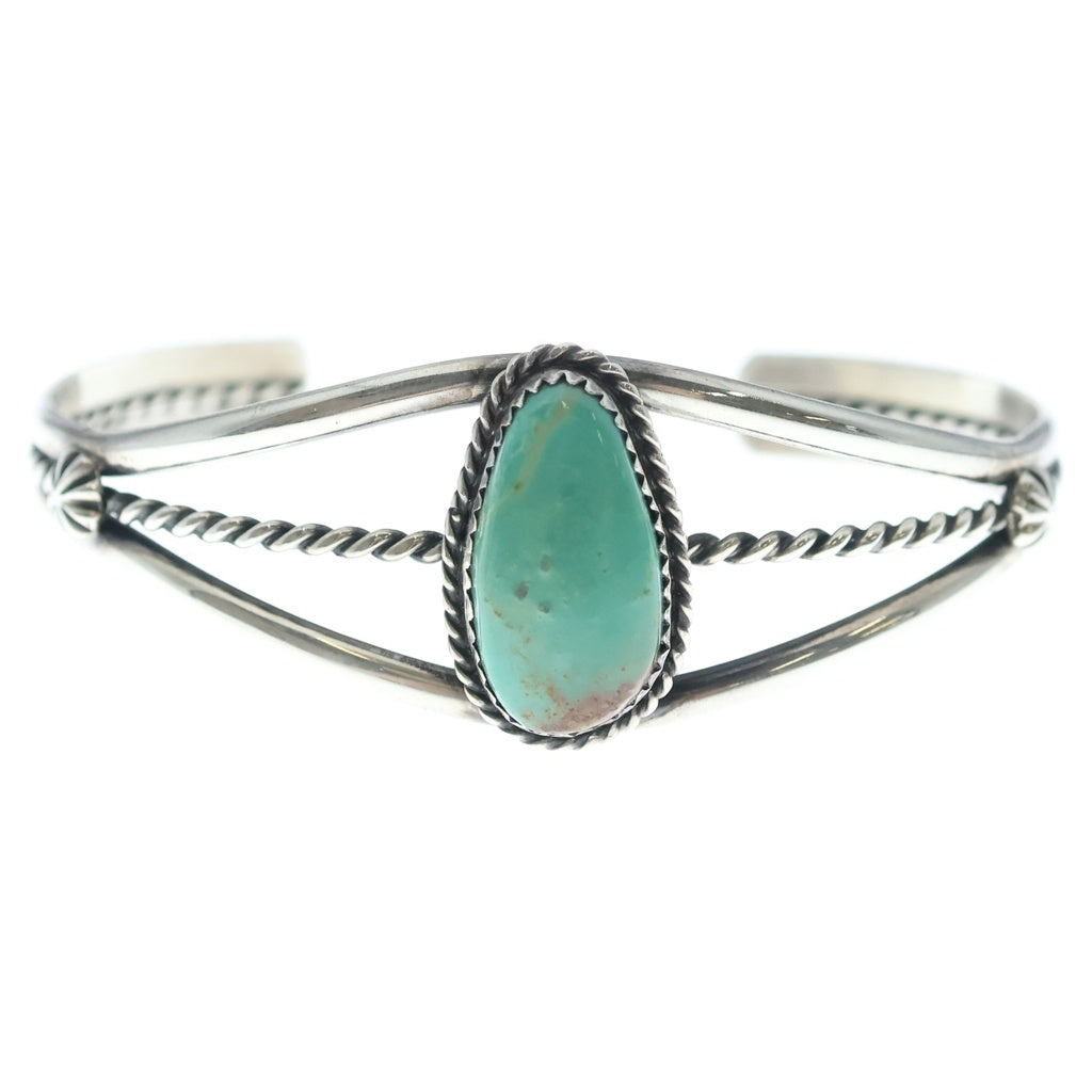 INDIAN JEWELRY(インディアンジュエリー) Arnold Goodluck アーノルドグッドラック作 ターコイズバングル シルバー