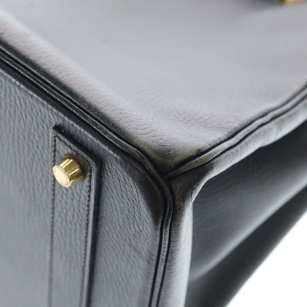 HERMES(エルメス) バーキン40 ハンドバッグ ノワール ブラック アルデンヌ ゴールド金具 □C刻印 レディース