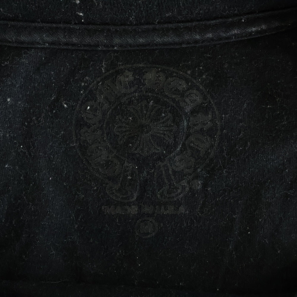 CHROME HEARTS(クロムハーツ) FLRL CRS HORSESHOE L/S フローラルクロス ホースシュー 長袖Tシャツ ブラック