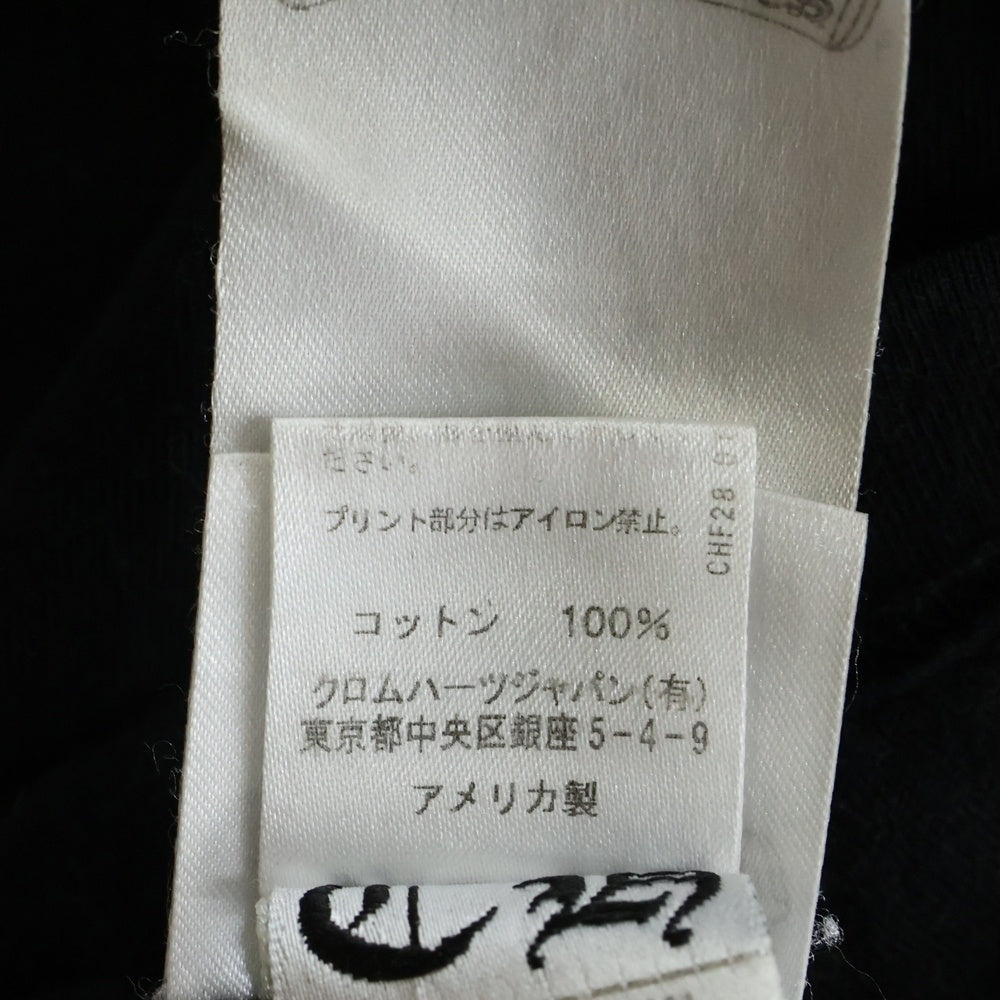 CHROME HEARTS(クロムハーツ) FLRL CRS HORSESHOE L/S フローラルクロス ホースシュー 長袖Tシャツ ブラック