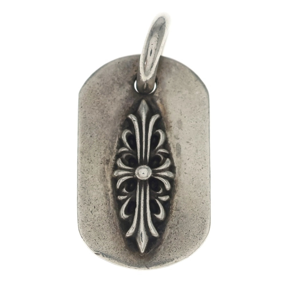 CHROME HEARTS(クロムハーツ) RAISED FRRL DOGTAG レイズドフローラルクロス ドッグタグ ペンダントトップ シルバー BCA302