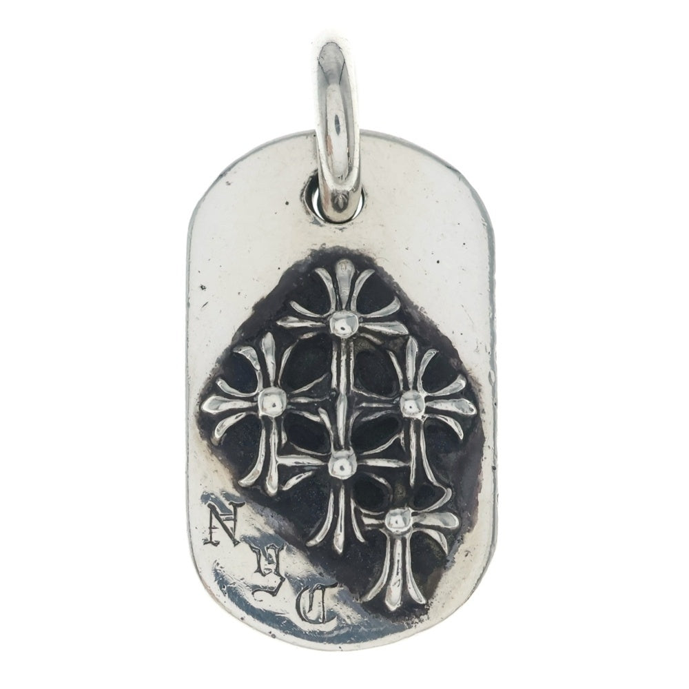 CHROME HEARTS(クロムハーツ) RAISED DOGTAG レイズドドッグタグ NYC限定 ネックレストップ シルバー