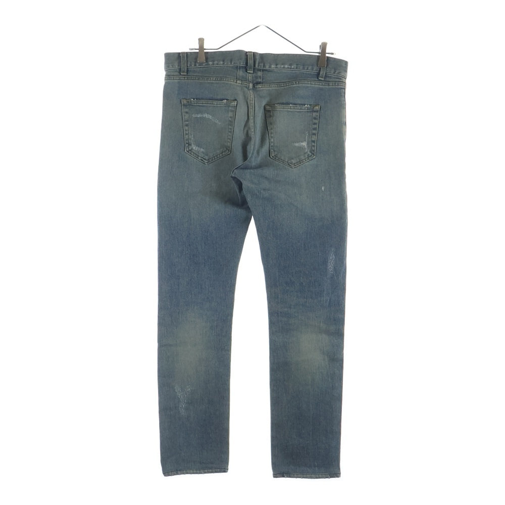 SAINT LAURENT PARIS(サンローランパリ) ダメージスキニーデニムパンツ インディゴ 391659 Y915I